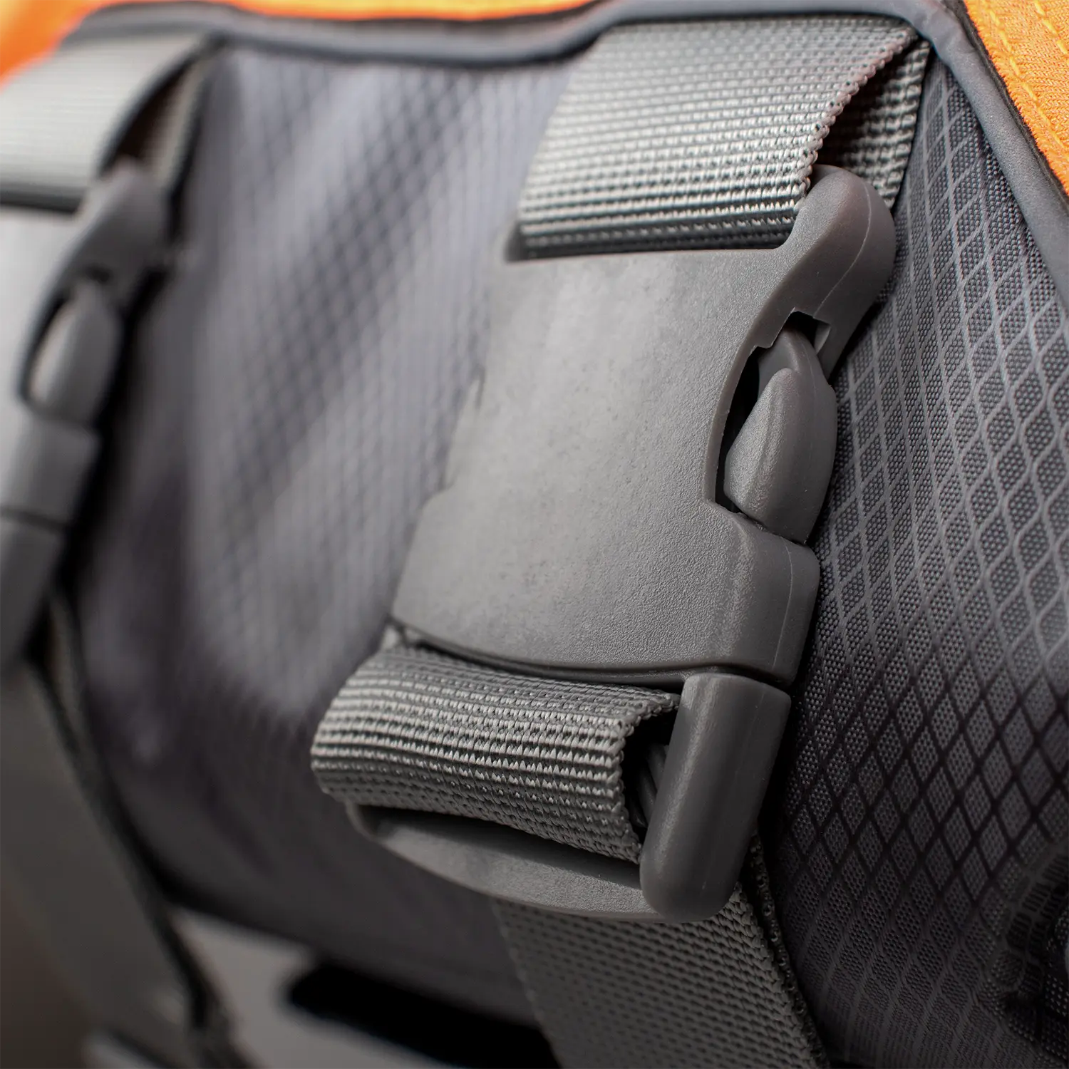 Bright yellow dog life preserver with 4 points chest and girth adjustments